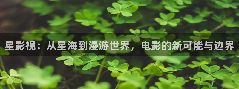 红叶影视完整版：星影视：从星海到漫游世界，电影的新可能与边界